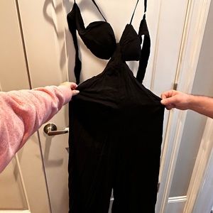 Black cutout jumpsuit